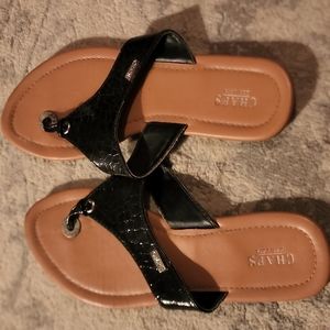 Chaps Textured Strap Flats